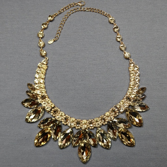 rhinestone statement necklace POFJ - Picture 1 of 5